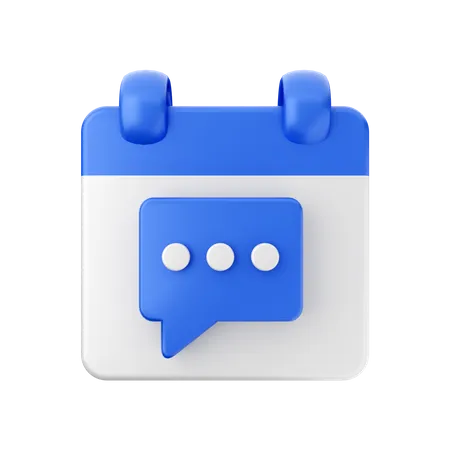 Chatting Calendar  3D Icon