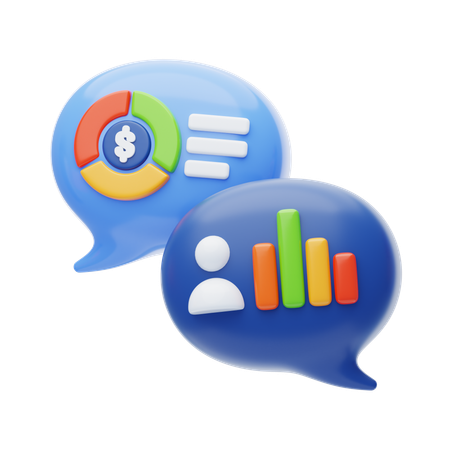 Chatting Chart  3D Icon