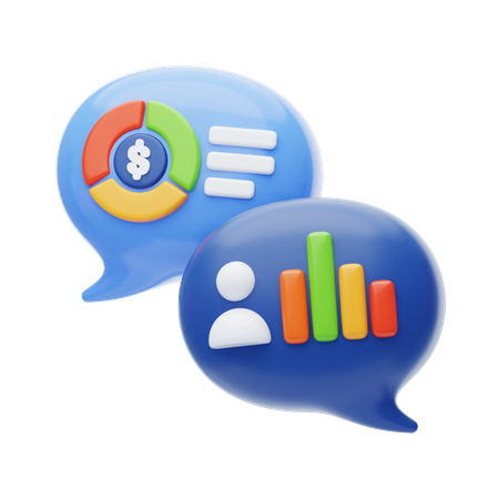 Chatting Chart  3D Icon