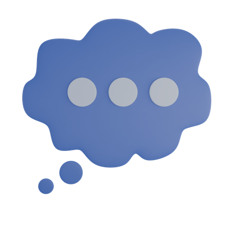 Chatting Circle Cloud  3D Icon