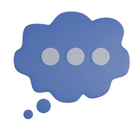 Chatting Circle Cloud  3D Icon