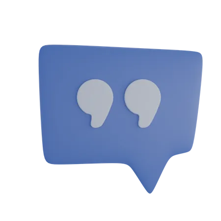 Chatting Cube Quote  3D Icon