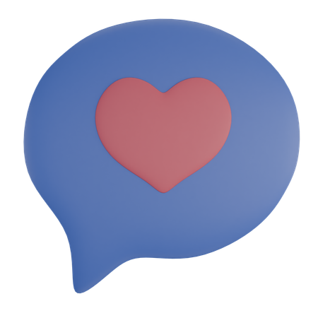 Chatting Love Babble  3D Icon