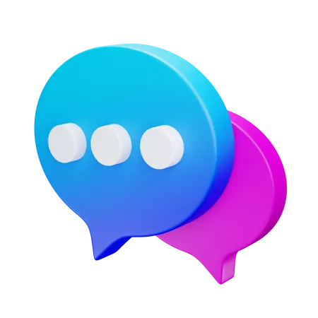 Chatting Message  3D Icon