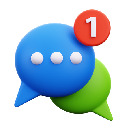 Chatting Messages  3D Icon
