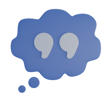 Chatting Quote Cloud  3D Icon