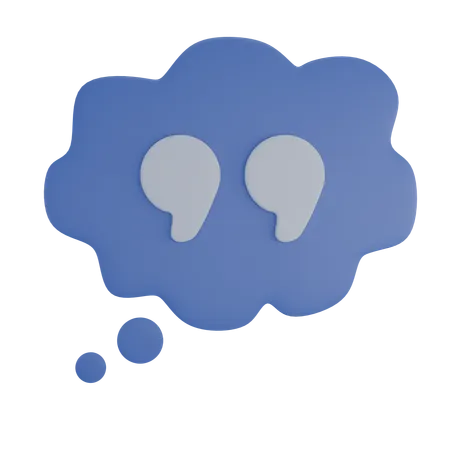 Chatting Quote Cloud  3D Icon