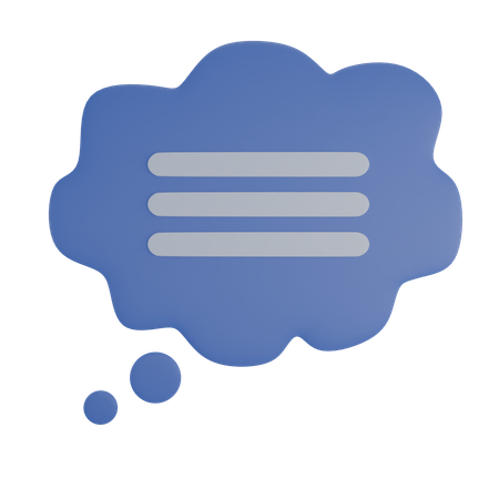 Chatting Text Cloud  3D Icon