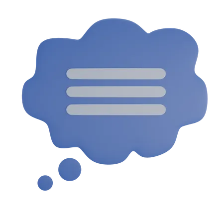 Chatting Text Cloud  3D Icon