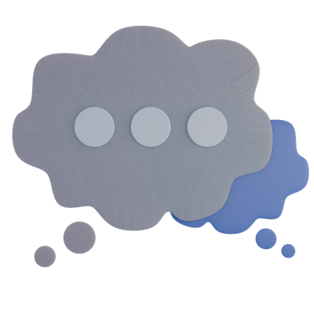 Chatting Two Cloud  3D Icon