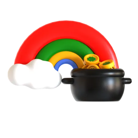 Chaudron arc-en-ciel  3D Icon