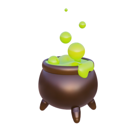 Chaudron d'Halloween  3D Illustration