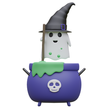 Chaudron d'Halloween  3D Icon