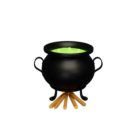 Pot de chaudron  3D Illustration