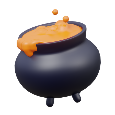 Pot de chaudron  3D Illustration