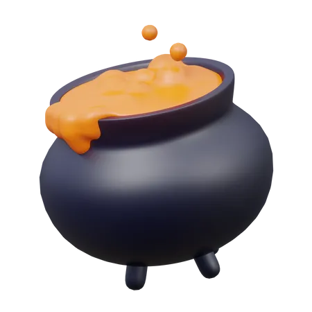 Pot de chaudron  3D Illustration