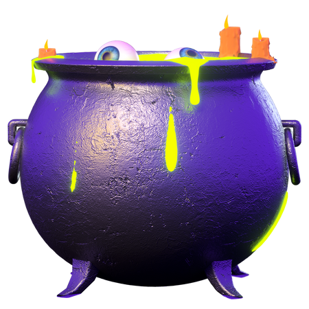 Pot de chaudron  3D Illustration