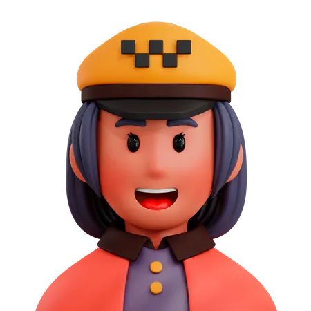 Femme chauffeur de taxi  3D Icon