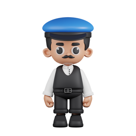 Conducteur debout  3D Illustration