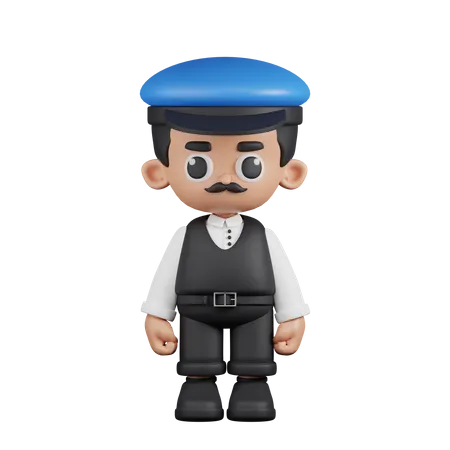 Conducteur debout  3D Illustration