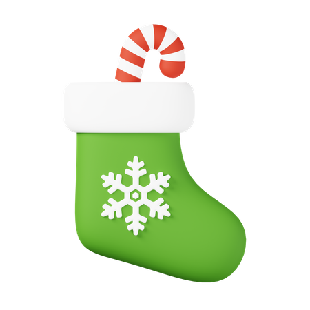 Chaussette de Noël avec des bonbons  3D Icon