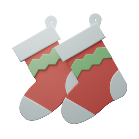 Chaussettes de Noël  3D Illustration