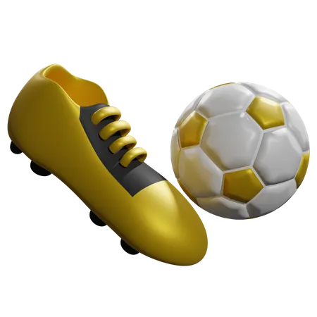 Chaussures avec le ballon  3D Icon