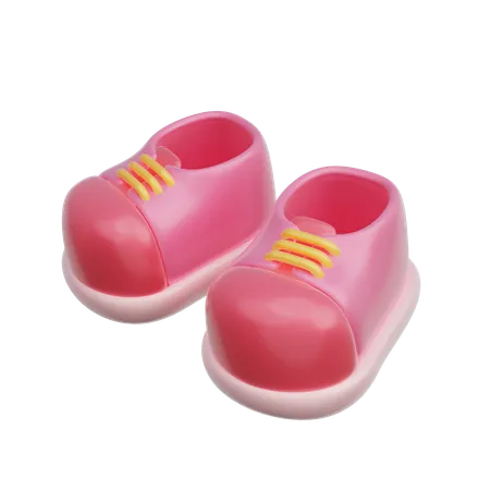 Chaussures bébé roses  3D Icon