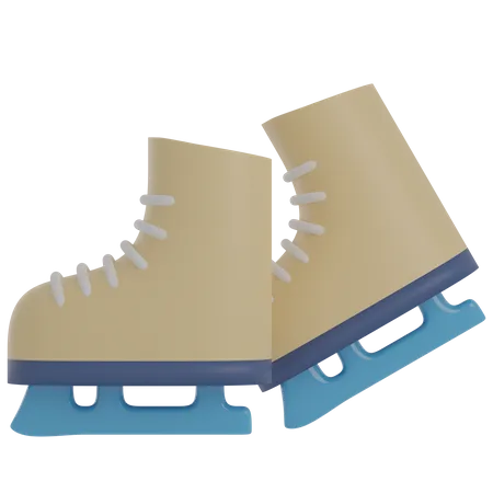 Chaussures de patin à glace  3D Illustration