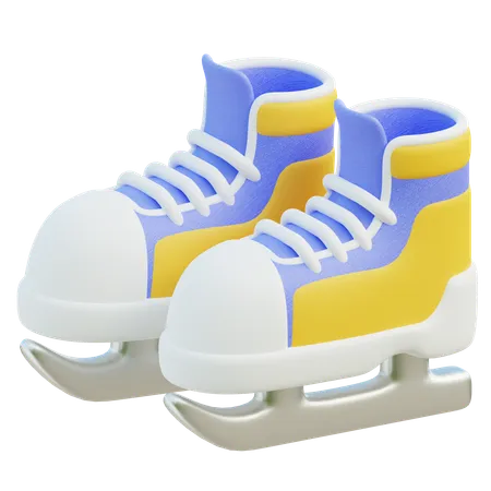 Patins à glace  3D Icon