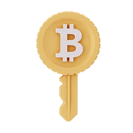 Chave bitcoin  3D Icon