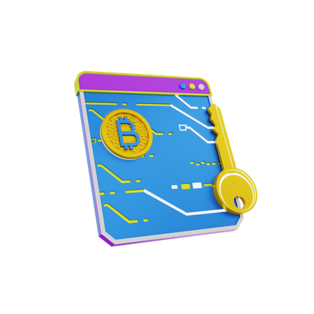 Chave bitcoin  3D Icon