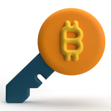Chave bitcoin  3D Icon