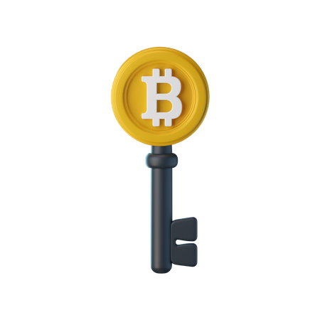 Chave bitcoin  3D Icon