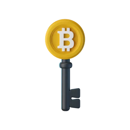 Chave bitcoin  3D Icon