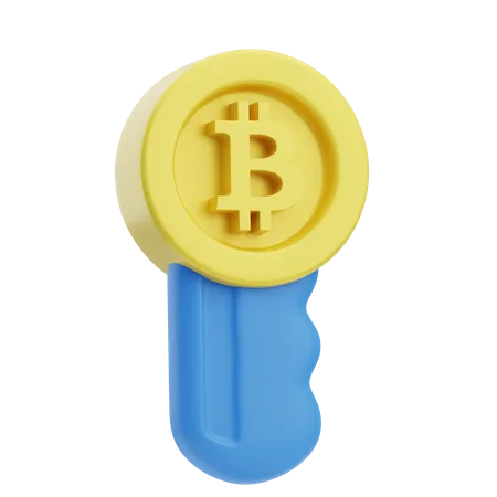 Chave bitcoin  3D Icon