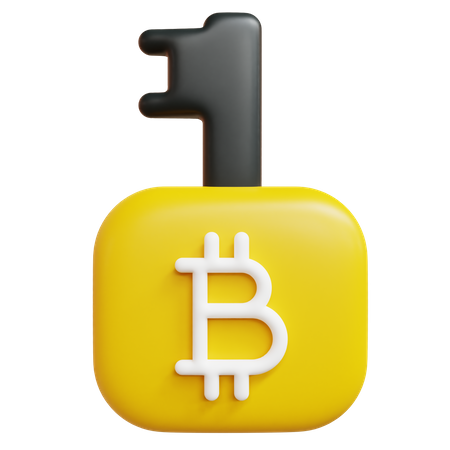 Chave bitcoin  3D Icon