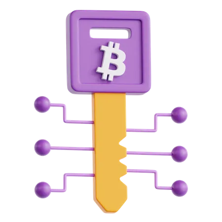 Chave bitcoin  3D Icon