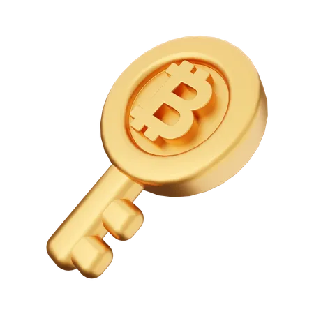 Chave btc  3D Icon