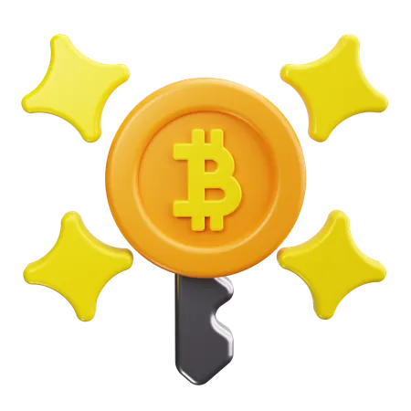 Chave blockchain  3D Icon