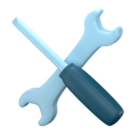 Chave de fenda de ponta aberta  3D Icon