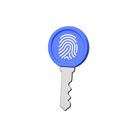 Chave de impressão digital  3D Icon