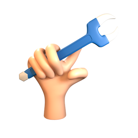 Mão segurando a chave  3D Icon