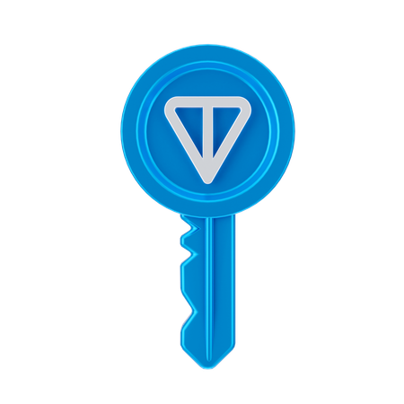 Chave de moeda de tonelada  3D Icon