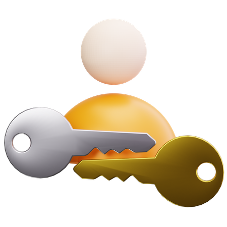 Chave do usuário  3D Icon
