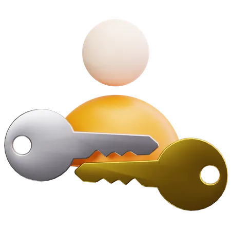 Chave do usuário  3D Icon