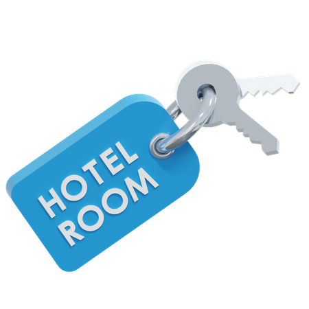 Chave do quarto de hotel  3D Icon