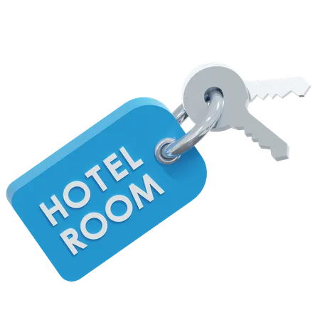 Chave do quarto de hotel  3D Icon