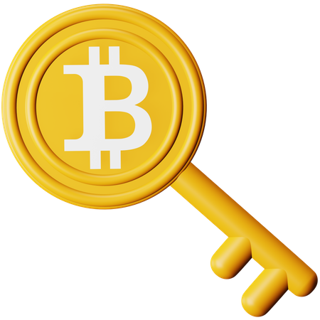 Chave privada bitcoin  3D Icon