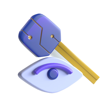 Chave pública de criptomoeda  3D Icon